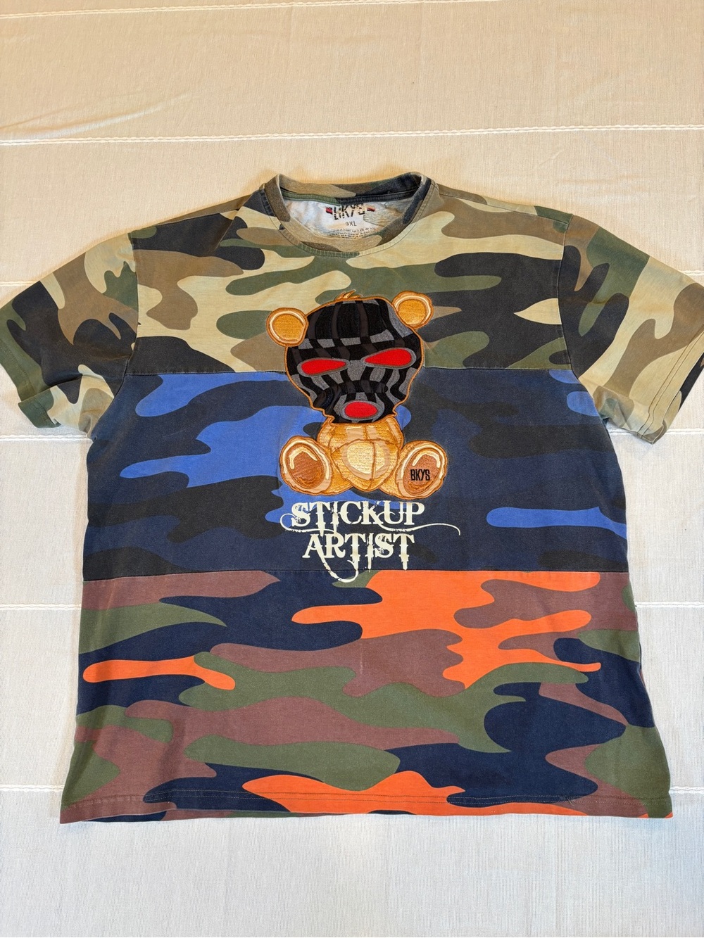 BKYS "Stickup Artist" Bear Camo Multi-Color Tee 3xl